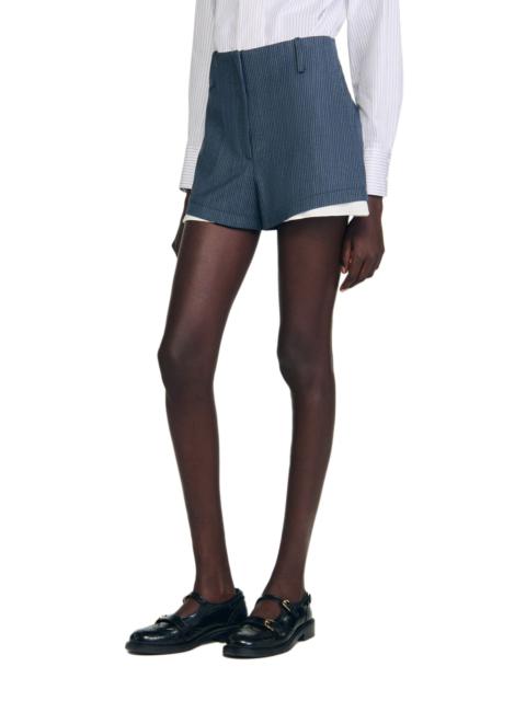 Sandro SANDRO Striped layered shorts in Blue at Nordstrom