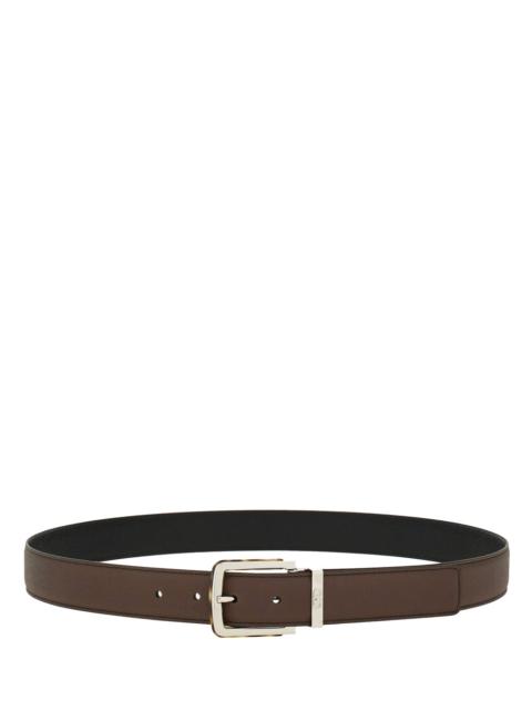 FERRAGAMO Ferragamo Men Two-Tone Reversible Belt With Tortoiseshell Resin Edge Buckle