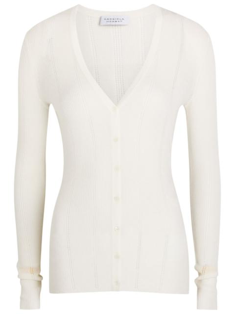 GABRIELA HEARST Gabriela Hearst Lillian Pointelle Wool Cardigan