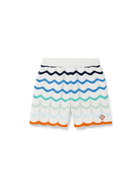 CASABLANCA Gradient Wave Crochet Shorts | Casablanca Paris