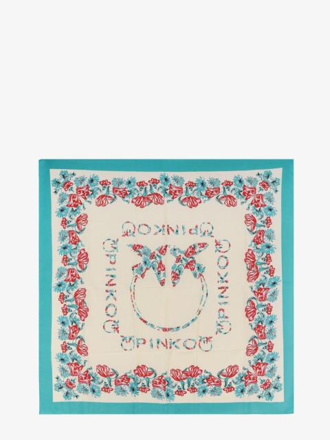 PINKO Pinko Limbo Silk And Viscose Blend Foulard With Multicolor Print