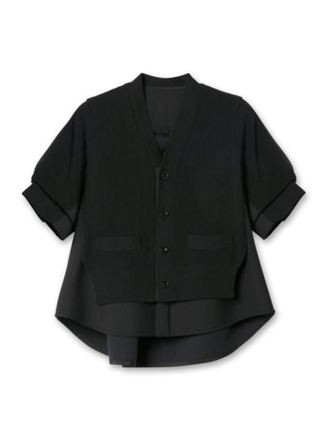 sacai Suiting Mix Knit Cardigan