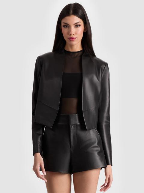Alice + Olivia NEW HARVEY LEATHER JACKET