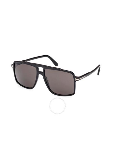 TOM FORD Tom Ford Kemp Smoke Navigator Men's Sunglasses FT1177 01A 59