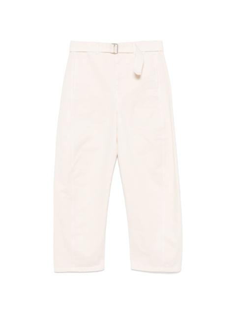 twisted belted trousers