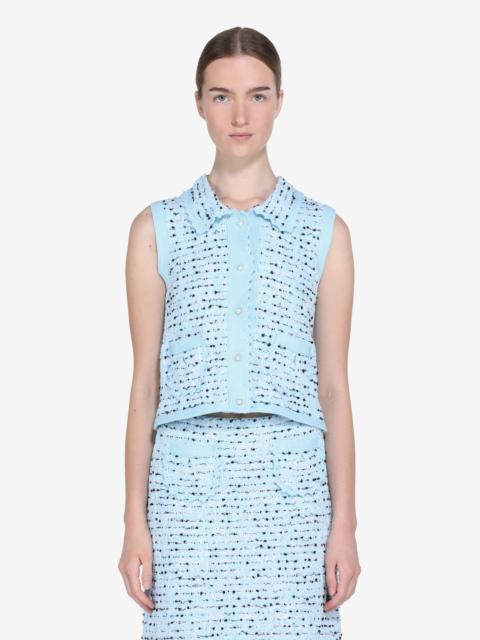 N°21 KNITTED VEST WITH PEARL BUTTONS