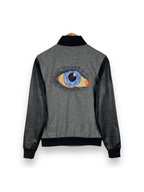 Other Designers 🔥 BLUE BANNY Diet Butcher Slim Skin leather varsity jacket