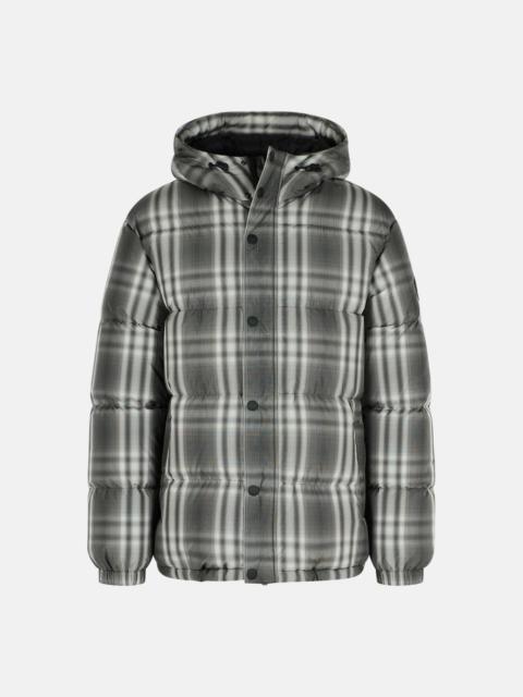 Burberry GRADIENT 'CHECK' HOODED BLACK POLYESTER DOWN JACKET