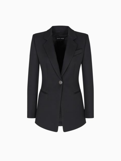 GIORGIO ARMANI TECHNICAL SCUBA SINGLE-BREASTED JACKET