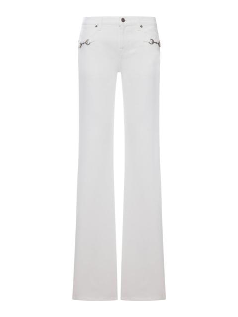 GUCCI Gucci Women White Flare Jeans With Clamps