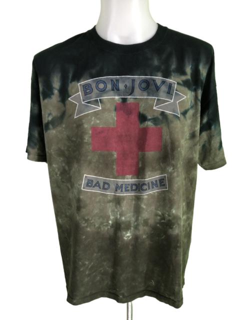 Other Designers Liquid Blue - Vintage tye dye band t-shirt BON JOVI - Bad medicine