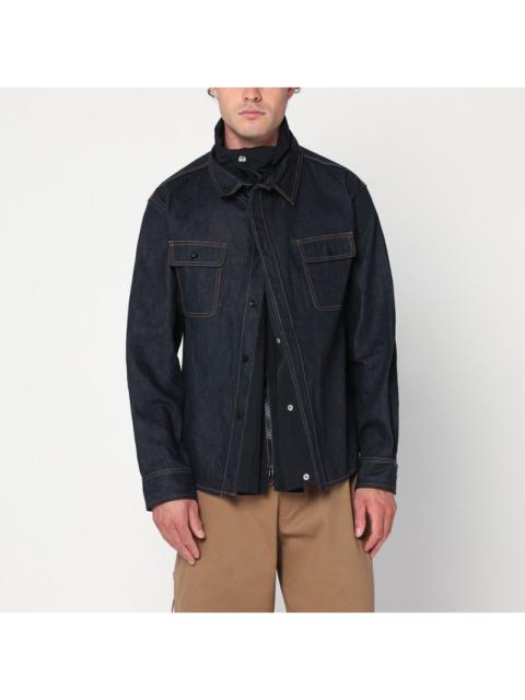 sacai Sacai Shirt With Pockets In Dark Blue Denim Men