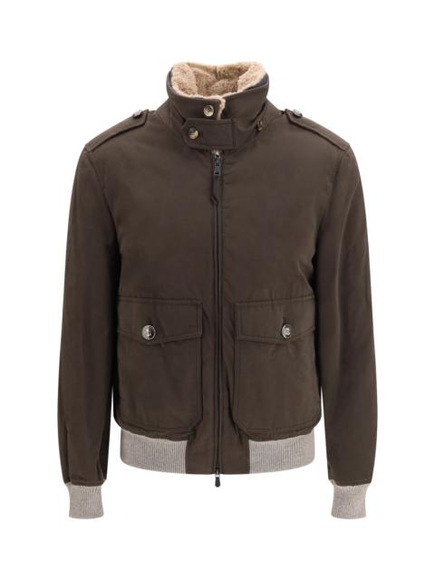 Brunello Cucinelli Brunello Cucinelli Men Waxed Techno Cotton Bomber With Thermore® Padding
