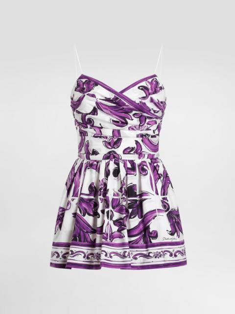Dolce & Gabbana Majolica-print poplin dress