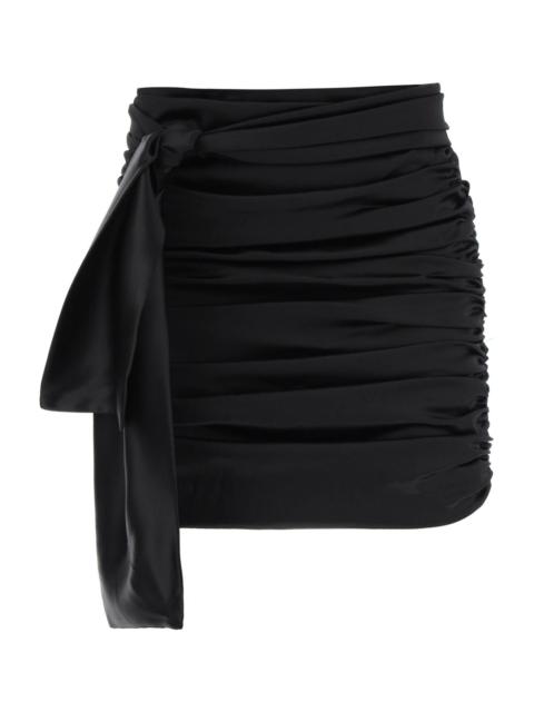 Dolce & Gabbana Ruched Satin Mini Skirt