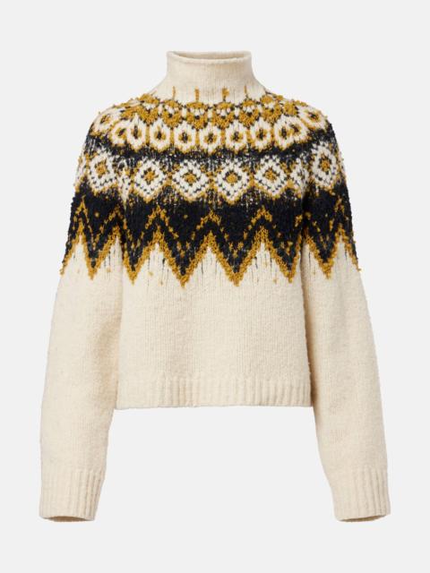 Proenza Schouler Lizzy fair isle cotton turtleneck sweater