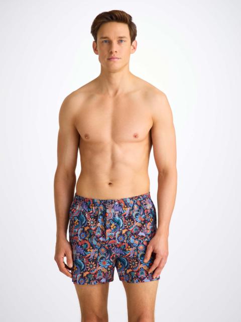 Derek Rose Men's Classic Fit Boxers Cotton Batiste Multi Jungle Paisley Print