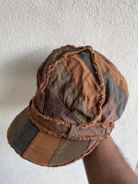 Japanese Brand - Distress Patchwork Newsboy Hat