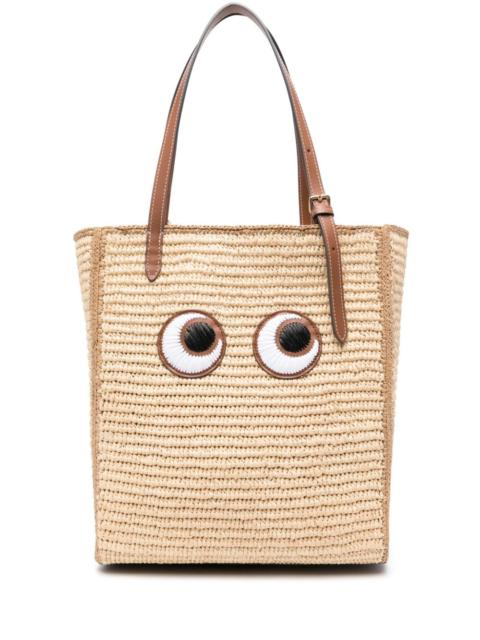 Anya Hindmarch Anya Hindmarch Eyes Raffia Tote Bag
