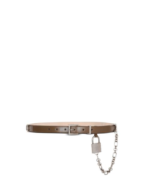Balmain Sync narrow leather belt