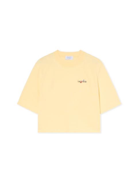 Off-White Arrow Glass Flower Crop Logo Tee