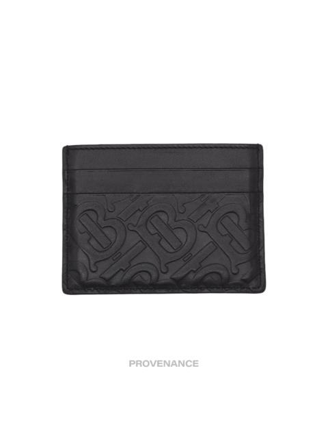Burberry TB Monogram Card Holder Wallet - Embossed Black