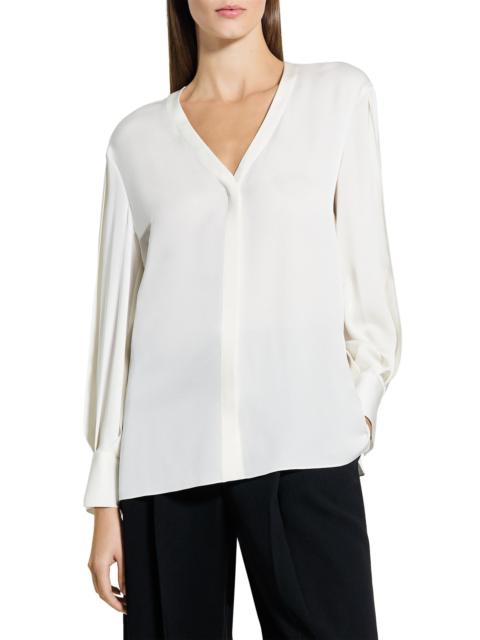 Theory Theory Woven Silk Shirt in Ivory at Nordstrom