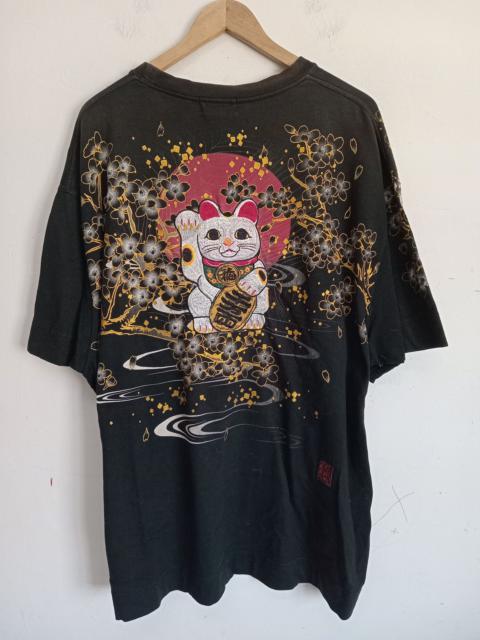 Other Designers Japanese Brand - VINTAGE KARAKURI TAMASHI Embroidered Lucky Cat