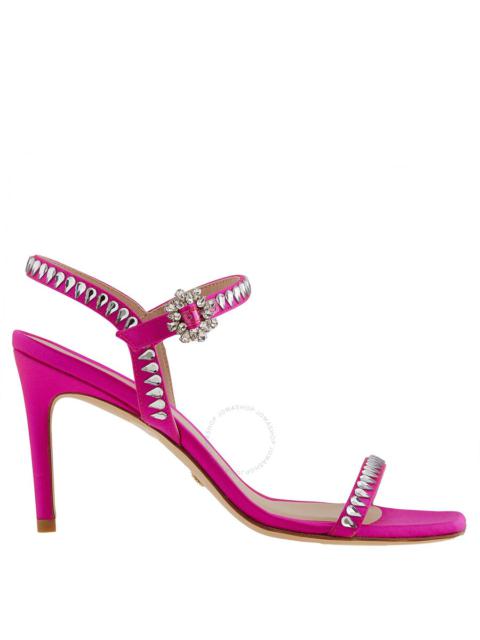 Stuart Weitzman Ladies Flamingo 85 Gemcut Sandals