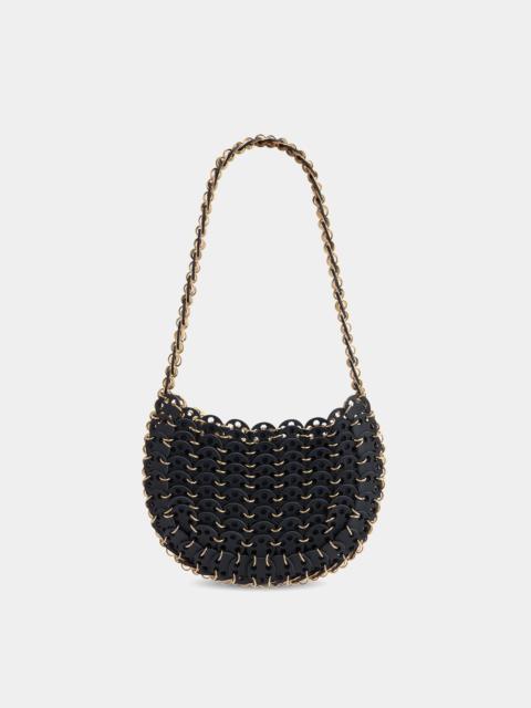 rabanne MOON REVERSIBLE FLIP BAG IN LEATHER