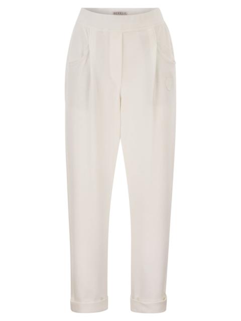 Brunello Cucinelli Brunello Cucinelli Women Stretch Cotton Gabardine Jogging Trousers