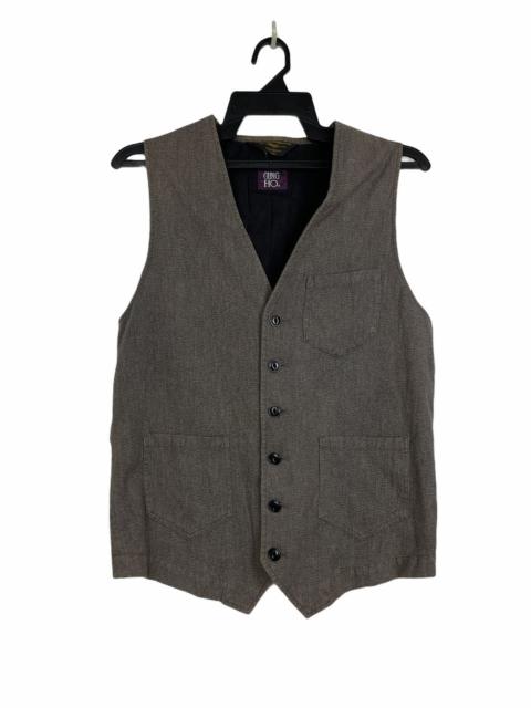 Other Designers GUNG HO MILITARY & WORKWEAR CAT EYES BUTTON VEST
