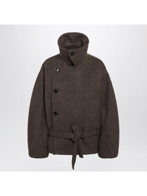Lemaire Lemaire Short Mud Felted Wool And Alpaca Wrap Coat Women