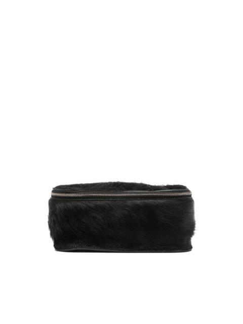 Rick Owens calf-hair zipped clutch