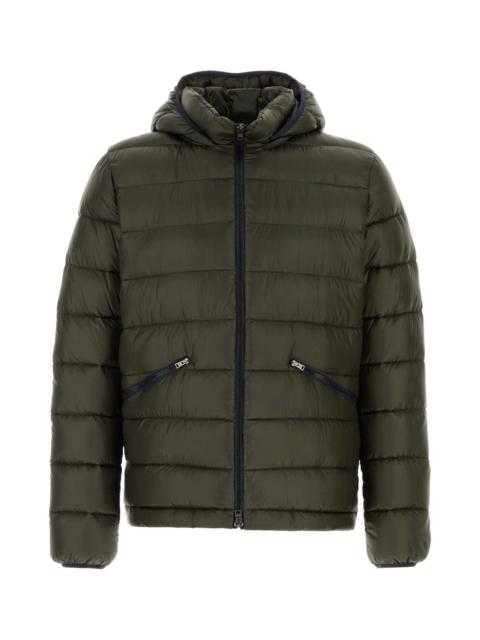Herno Herno Men Olive Green Nylon Down Jacket