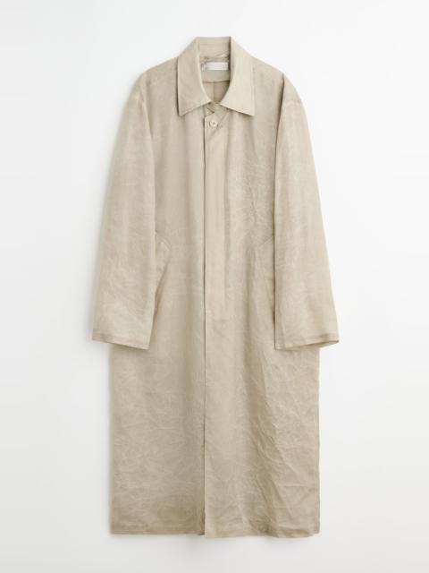 Our Legacy Cloak Carcoat Ghost Grey Wax Dipped Cupro