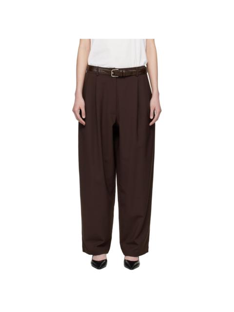 CORDERA Brown Tailored Masculine Trousers
