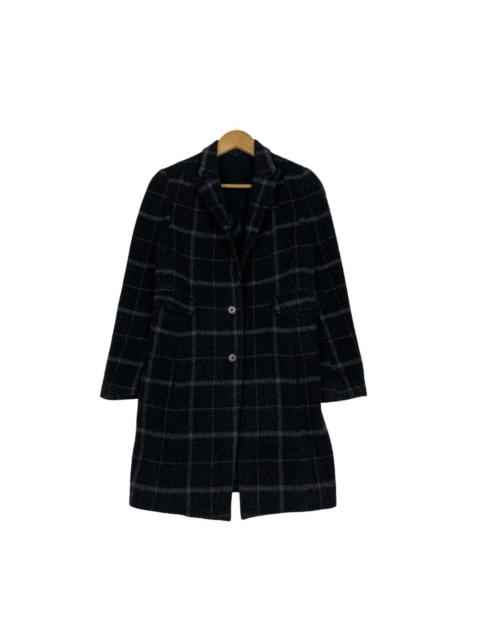 Other Designers 5351 POUR LES HOMMES - 5351 Pour Les FEMMES Checked Wool Overcoat #1076-C49