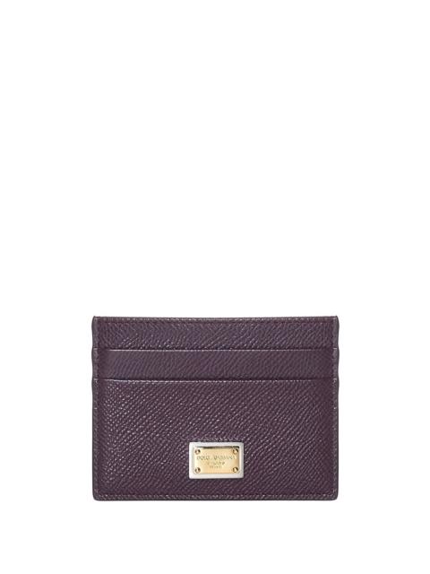 Dolce & Gabbana Dolce & Gabbana Women Dauphine Calfskin Card Holder With Branded Plate