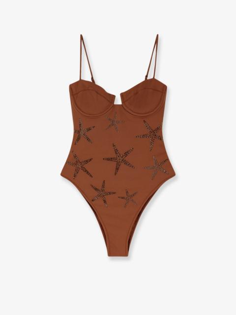 MC2 SAINT BARTH - Mc2 Saint Barth Medea One-Piece Swimsuit With Strass Starfish Motif