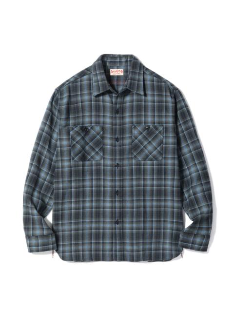 SUGAR CANE SC29563 Twill Check Work Shirt Black