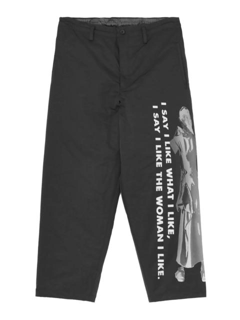 Yohji Yamamoto Woman Print Pants With Liner