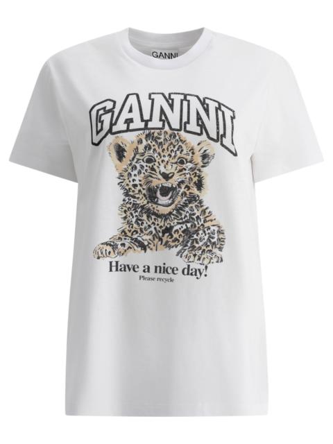 GANNI Ganni Women Cotton T-Shirt With Print