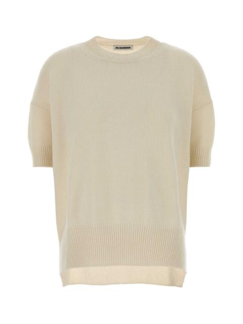 Jil Sander Jil Sander Women Ivory Cashmere Sweater