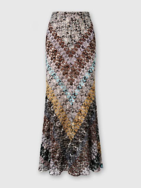 Missoni Flared Long Skirt in Lace