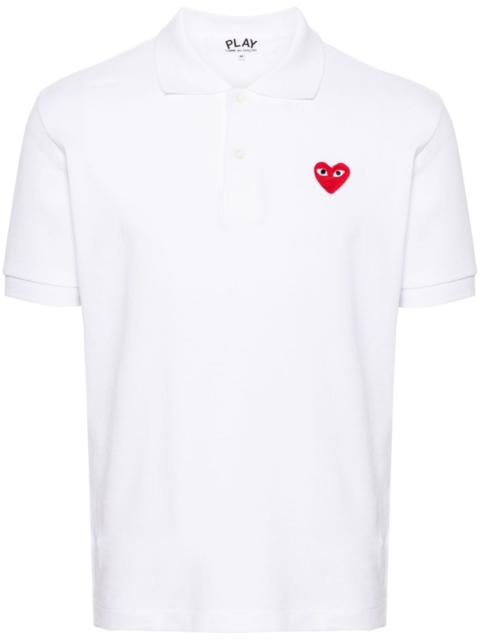 Comme des Garçons PLAY Heart-patch piqué polo shirt