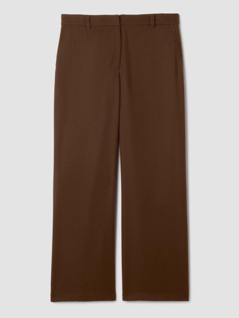 EILEEN FISHER Stretch Wool Crepe Wide-Leg Trouser