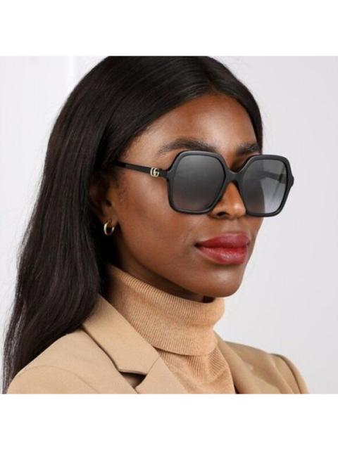 GUCCI NEW GUCCI GG1072S 001 Black Gray Gradient Square Women Sunglasses