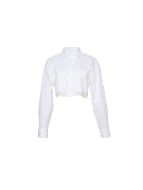 Fleur du Mal Poplin Cropped Button Down