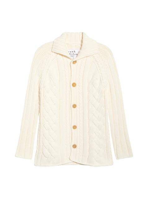 Frank & Eileen Frank & Eileen Cotswolds Cable Stitch Cotton Cardigan in Ivory at Nordstrom